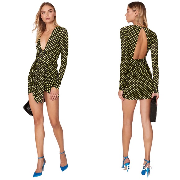 Le Superbe Dresses & Skirts - Le Superbe Cutout Mini Dress Elastica Plunging Neck Open Back